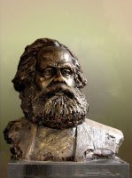马克思主义创始人铸铜头像雕塑