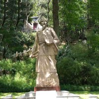 祖冲之公园雕塑-砂岩雕刻的历史名人古代数学家