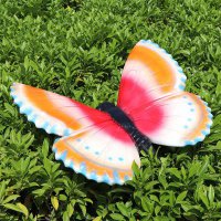 花园园林草丛草地玻璃钢彩绘仿真蝴蝶动物雕塑