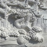 建筑墙面龙纹浮雕画