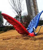 公园创意动物大型不锈钢蝴蝶雕塑摆件