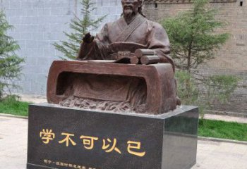 纪念古代思想家荀子，雕像悠久中国历史