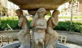 古典石雕喷泉-大象喷泉雕塑