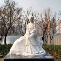 息夫人石雕塑像-公园历史名人美女雕像