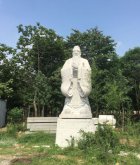 汉白玉校园园林孔子石雕像