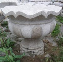 砂岩石雕花盆-欧式花岗岩园林石雕花盆