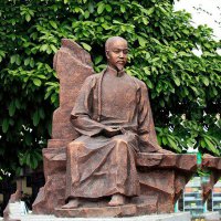 公园历史名人清朝医学家叶天士纯铜雕像