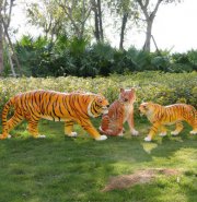 仿真玻璃钢老虎-公园动物园园林动物雕塑摆件