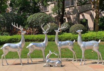 公园鹿雕塑