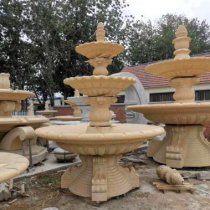 里鱼喷泉石雕-景区园林十二生肖喷泉水景景观雕塑