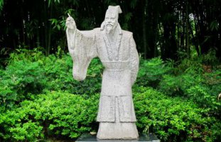 抽象写意白居易石雕塑像-中国古代著名诗人雕像