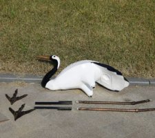 丹顶鹤雕塑-不锈钢镂空丹顶鹤雕塑
