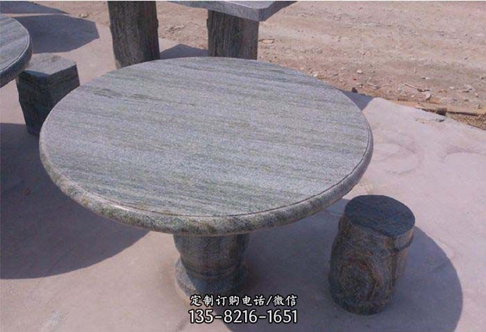 圆桌凳公园石雕图片