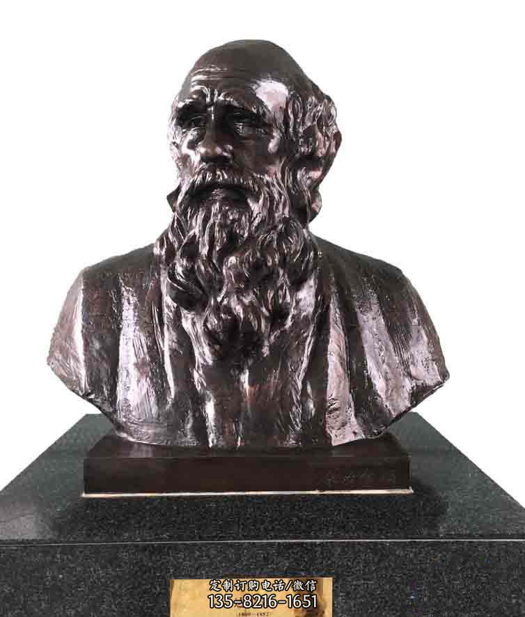 达尔文胸像西方名人铜雕