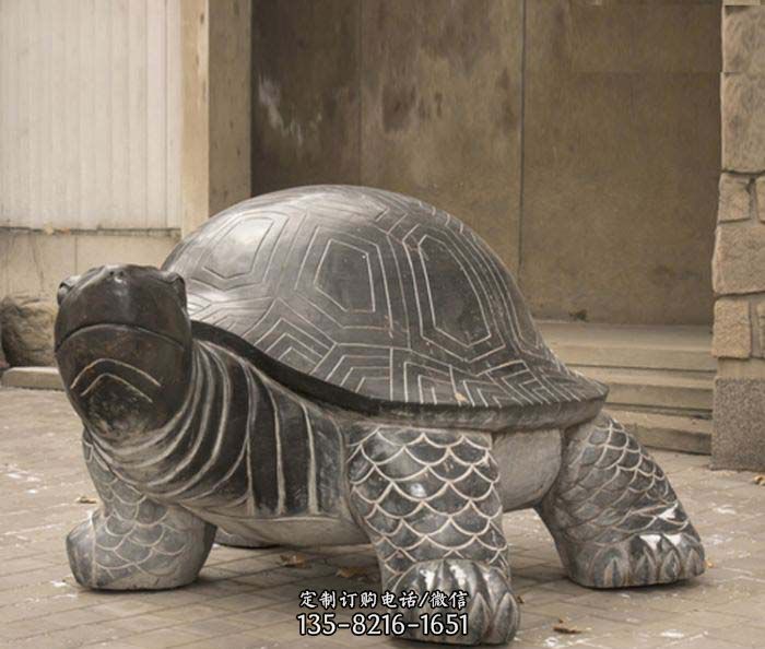 母子乌龟公园动物石雕图片