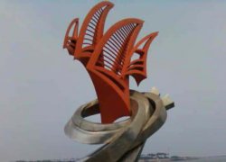 海浪帆船雕塑