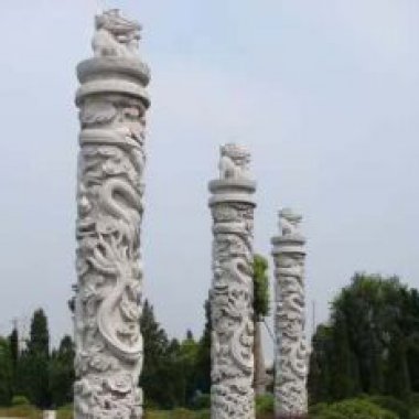 大理石龙柱雕塑1