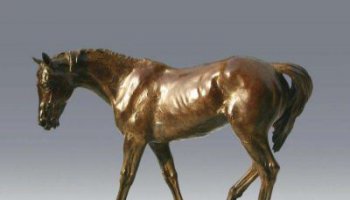 公园马动物铜雕