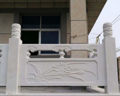 兰花石浮雕汉白玉走廊栏板