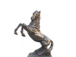 奔腾的马玻璃钢仿铜动物雕塑