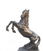 奔腾的马玻璃钢仿铜动物雕塑