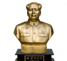 毛泽东肖像头像铜雕