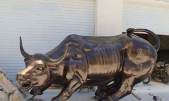 广场华尔街铜牛动物铜雕