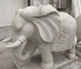 公园动物招财大象石雕