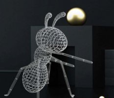 不锈钢镂空蚂蚁造型雕塑