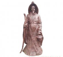 陶渊明铜雕像-汉白玉陶渊明石雕，中国历史文化人物古代著名田园诗人