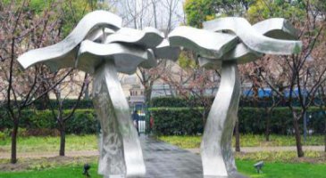 公园不锈钢抽象大树雕塑