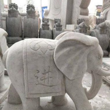 公园动物石雕小象