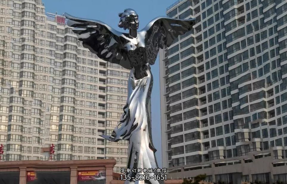 不锈钢人物天使雕塑