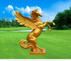 黄铜马雕塑-英语浮雕
