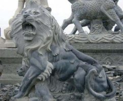 欧式狮子石雕-潮汕石雕狮子