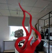 不锈钢抽象创意火苗雕塑