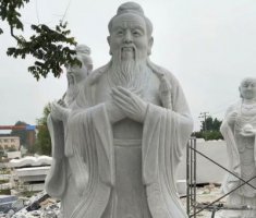 万世师表孔子石雕