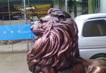 紫铜西洋狮子铜雕