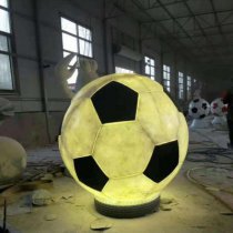 不锈钢景观灯饰足球雕塑