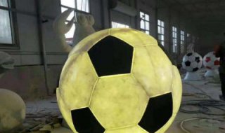 不锈钢景观灯饰足球雕塑