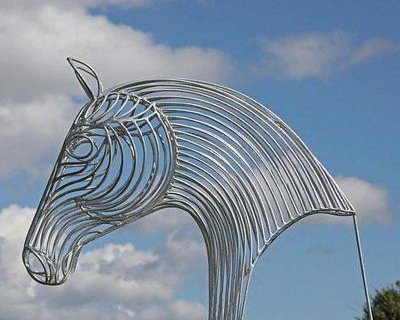 不锈钢马头抽象雕塑