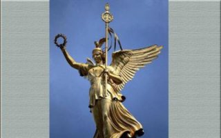 胜利女神铜雕-身体空的雕像
