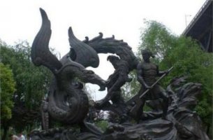 赛龙舟铜雕-龙舟文化雕塑