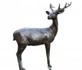 公园回头鹿动物铜雕