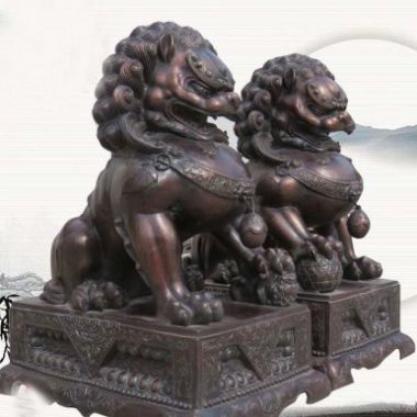 镇宅北京狮铜雕