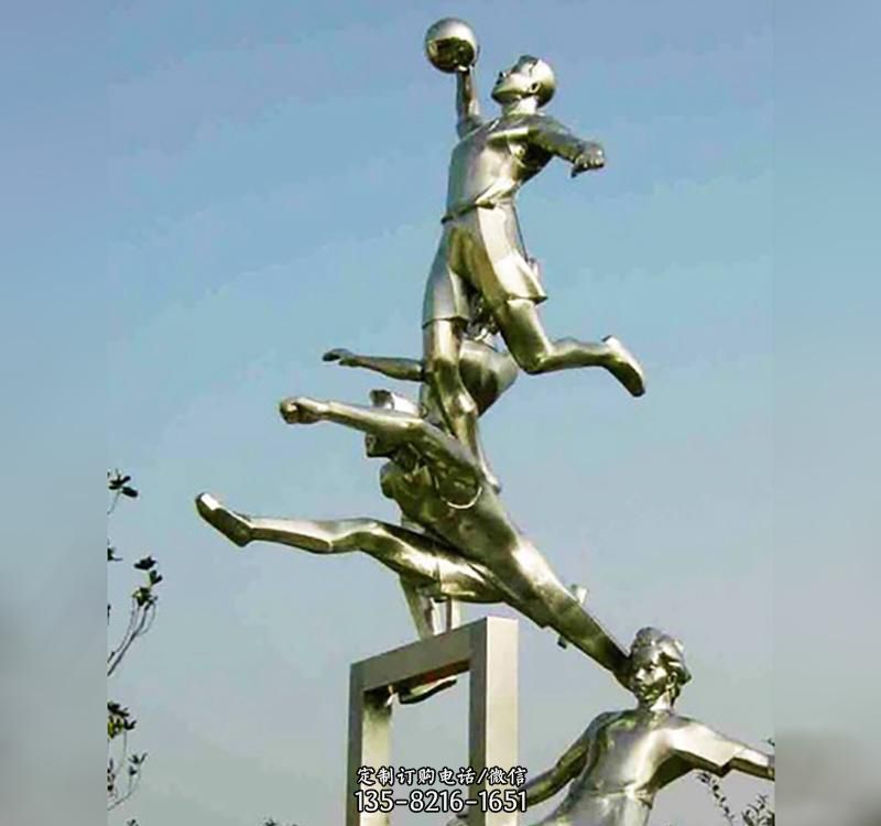 不锈钢校园广场运动人物雕塑