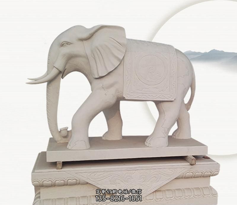 大理石公园大象雕塑图片