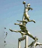 不锈钢校园广场运动人物雕塑