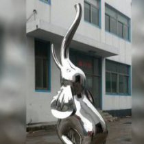 不锈钢抽象大象雕塑