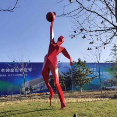 不锈钢公园运动人物雕塑 